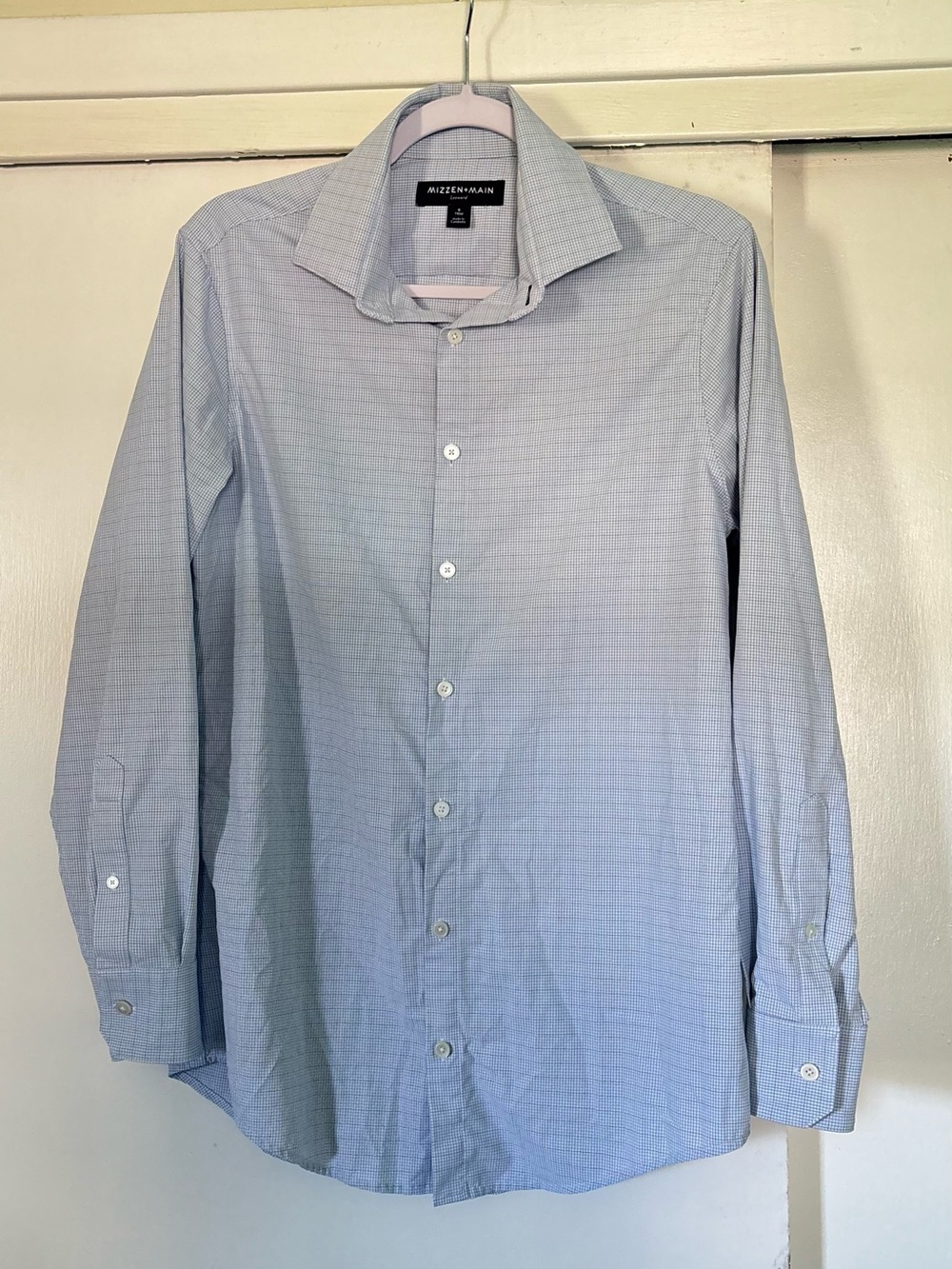 Mizzen+Main White with Blue Men's Dress Shirt